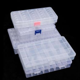 Storage Bottles & Jars Sizes Plastic Box For Nail Art Decoration AccessorY Transparent Empty Rectangle Case Rhinestone Bead Display Containe