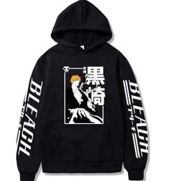 Bleach Anime Hoodie Fashion Pullover Tops Long Sleeve Print Casual G220728