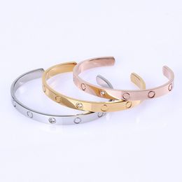 opening C Bangle women stainless steel screwdriver couple gold bracelet fashion Jewellery Valentine Day gift for girlfriend accessories wholesale