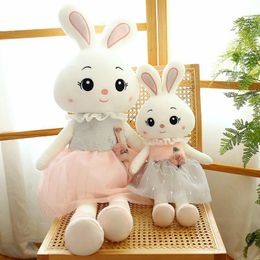 45cm Creative Bunny Doll Plush Toy Cute Skirt Rabbit Girl Sleeping Pillow Doll Birthday Gift