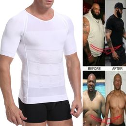 Body Shapers Masculino Classix Men Toning T-Shirt Camisas de Compressão para Ginecomastia Corretor de Postura Underweed Corretor de Emagrecimento de Barriga