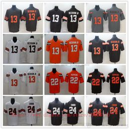 Movie College Football Wear Jerseys Stitched 13 OdellBeckhamJr 24 NickChubb 22Peppers Breathable Sport High Quality Man