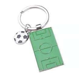 Creative Football Stadium Keychain Sports Football Keychains Souvenir Pendant Keyring