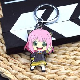Keychains X FAMILY Metal Key Chain Anime Cosplay Kawaii Anya Loid Forger Yor Ring Bag Car Pendant Jewellery Accessories GiftKeychains Forb22