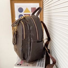Brand 23SS Backpack for woman man Handbag black flower leather Travel Bag Large Capacity chain Crossboby fashion womens handbags wallet grils