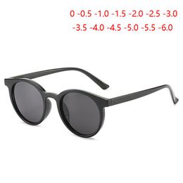 Sunglasses Anti-UV Oval Nearsighted Polarized Women Men PC Short-sighted Prescription Eyeglasses Diopter -0.5 -1.0 -1.5 To -6.0