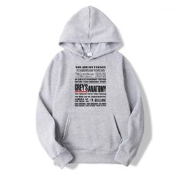 Men's Hoodies & Sweatshirts Grey's Anatomy Hoodie You're My Person Grey Sloan Doctors Hooded Sweatshirt Women Harajuku Casual Pullovers Tops