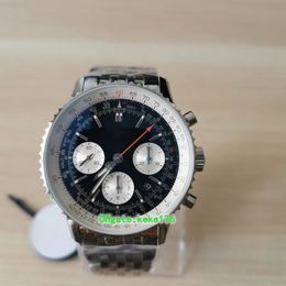GF Perfect Watch AB0121211B1A1 43mm Stainless Steel ETA 7750 Movement Transparent Mechanical Automatic Chronograph Working Mens Watches Black Dial