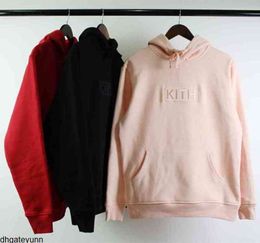 Clothes Hoodies Embroidery Kith Box Hoodie Hooded Men Women High Quality Thick Manual Pullover Sweatshirtsct1b