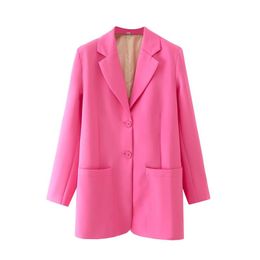 Women's Suits & Blazers 2022 Autumn Women Fashion Single Breasted Blazer Ladies Sexy Jackets Coat Elegant Female Chic Loose Girls Casual Top