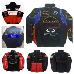 new F1 racing jacket full embroidered LOGO team cotton padded jacket