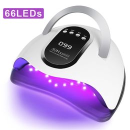 Nail Dryers LED Dryer Lamp For Drying 66 UV Bead Curing Gel Polish Manicure Infrared Sensor Professional s Equipment 220909