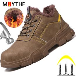 High Quality Security Boots Anti-smash Anti-puncture Work Boots Men Steel Toe Cap work Sneakers Indestructible Shoes Winter Boot