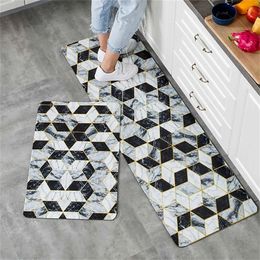 Stone Pattern Kitchen Carpets PVC Leather Floor Mats Large Floor Carpets Doormats Bedroom Tatami Waterproof Oilproof Kitchen Rug T200415