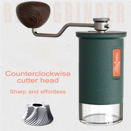 Omnicup High Quality Manual Coffee Grinder Grinding Machine Burr Mill Mini Bean Milling Portable Kitchen 220516gx