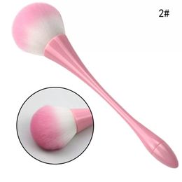 New 7 Multicolor nail art Brushes Water Drop Small Waist design Goblet nail dust remover
