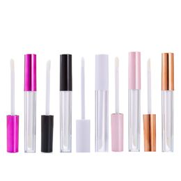 Packing Empty Bottle Transparent Plastic Round Shape DIY Lip Gloss Tube With Inner Plug Portable Refillable Cosmetic Packaging Container 2ml