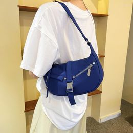 Evening Bags Elegant Women Blue White Axillary Messenger Bag Female Green Soft PU Leather Shoulder Crossbody Casual Day ClutchEvening