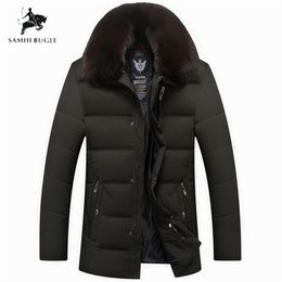 Winter Jacket Men Big Real Fur Collar Hooded Duck Down Jacket Thick Down Jacket Men Warm Coat 2XL 3XL 4XL 201209