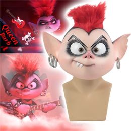Trolls World Tour 2 Cosplay Queen Barb Punk Mask Latex Masquerade Party Mask Props New 200929