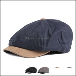 Berets Hats Caps Hats Scarves Gloves Fashion Accessories 2021 Winter Sombreros De Mujer Elegant Beret British Warm Painte For Women Men B