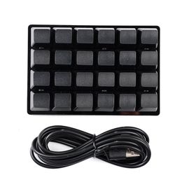 Mini Black 24 Key Mechanical board 9 16 Gaming board Sayo Device Shortcut Programmable pad s Custom Macro 220427