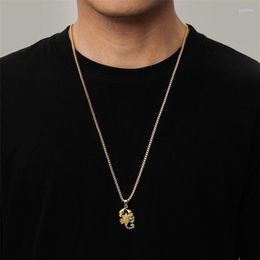 Pendant Necklaces Hip Hop Style Creative Gothic Scorpion Necklace Exquisite Men's Long Gift For Brothers PartyPendant Godl22