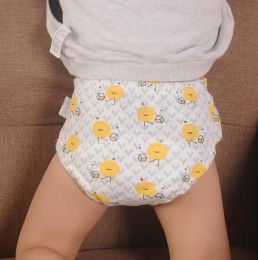 Toddler lazımlık eğitimi pantolon bebek emici eğitim iç çamaşırı erkek ve kız-6 katmanlar pamuk hayvan meyve baskısı