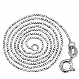 Chain Necklace Jewellery Men's and Women's Accessories Platinum Plated Necklace 1MM Aberdeen Box Chain Necklace
