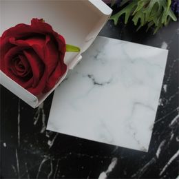 1351354cm 10pcs elegant marble design Paper Box as Cookie Container gift Packaging Wedding Christmas party Storage Boxes 201015