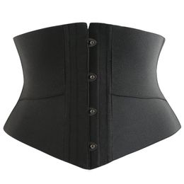 Short Torso Tummy Wrap Waist Trainer Shaper Women Thin Summer Bandage Wrapped alike Fast Wearable 4 Buckles Hook and Eye Closure Shaperwear Corset