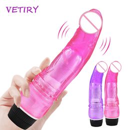 VETIRY Big Dildo Vibrator Realistic Jelly Penis G-spot Stimulation Female sexy Toys for Women Masturbation Products