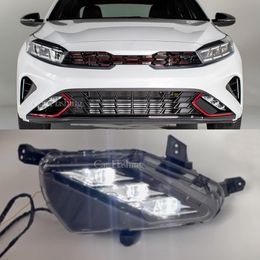 1Pair LED DRL Fog lamp Daytime Running Light Driving Fog light Dynamic turn signal For Kia K3 Cerato 2022