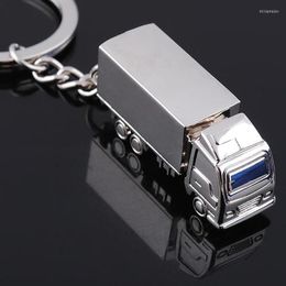 Keychains Mini Metal Truck Key Ring Lorry Car Keyfob Keychain Creative Gift Lovely Keyring For Women Men Miri22