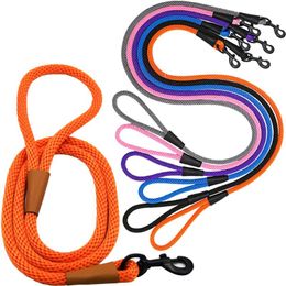 Dog Collars & Leashes Pet Leash Nylon Multilayer Braided Dogs Outdoor Walking Training Leads Ropes Round Solid Large LeashDog &Dog