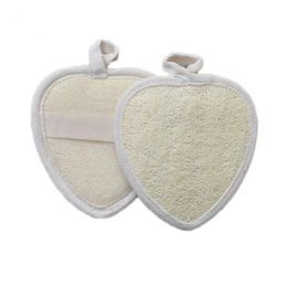 Heart Shape Natural Loofah Pad Back Pads-Loofah Sponge Bath Shower Body Exfoliator Scrubber Pads Bathroom