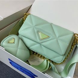 Composite Messenger Bags Flap Handbag Purse Diamond Lattice Crossbody Bag Shoulder Bag Sheepskin Leather Triangle Sequins Wallets Coin Pouch Multi Pouchette