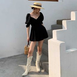 Chic Women Sexy Deep V Neck Jumpsuit Fashion Lady Romper Black Short Playsuit Casual Beach Overalls Jumpsuits Femme 210608