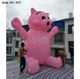 Factory Direct Sales Inflatable Pink Pig Cartoon Air Blown Animal For Outdoor Advertising Exhibition Made By Ace Air Art