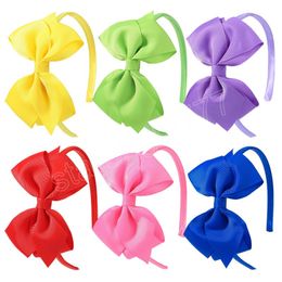 4.7 Inch Solid Big Bow Headband Hair Band For Children Girls Hair Hoop Grosgrain Ribbon Handmade Hair Accessories