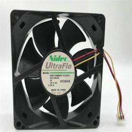 Wholesale fan: original nidec u80t24mua7-53j251 8cm 24v 0.09a 8025 three-wire fan