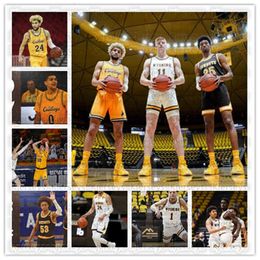 CeoWyoming Cowboy 2021 Marcus Williams Hunter Thompson Kenny Foster Kwane Marble II Graham Ike Xavier DuSell College Basketball Jersey