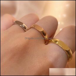 Band Rings Couple Creative Light Projection Love Heart Smooth Women Engagement Wedding Ring Anniversary Fashion Jewelry Bdesybag Dh3Jw