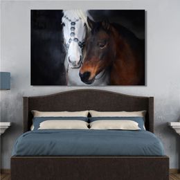 Fashion Art Photo Animals Posters and Prints Wall Art Canvas Painting Horses Lovers Pictures for Living Room Home Decor No Frame