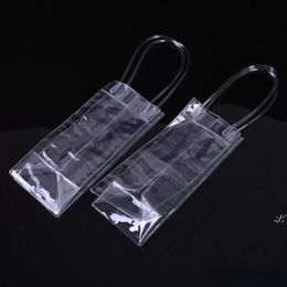 Clear Plastic Ice Wine Bag Single Wine Bottle Bag Food Container Drinking Storage Kitchen Accessories JLA13074