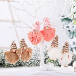Christmas Decorations 2pcs/set Cute Plush Doll Ornaments Tree Pendant 2022 Navidad Year Gift Kerst Natele DecorChristmas