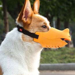 Anti Barking Silica Gel Dog Muzzle for Small Large s Adjustable Pet Mouth Muzzles s Nylon Straps Accessories LJ201111