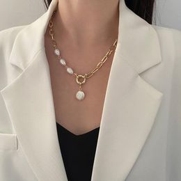 Pendant Necklaces Ailodo Korean Pearl Necklace For Women Elegant Party Wedding Statement Collier Fashion Jewelry Girls GiftPendant