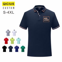 Custom Printing Embroidery Solid Color Mens Polos Shirts Short Sleeve Casual Hommes Fashion Summer Male Tops Lapel 220621