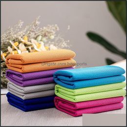 Towel Home Textiles Garden Sports Cold Fast Cooling Fitness Running Sweat Absorption Outdoor Mountaineering Movement Wipe Towels Drop Deli